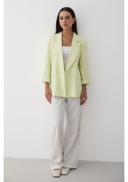 Kadın Çizgili Içi Astarlı Kol Detaylı Blazer Ceket fiyatları