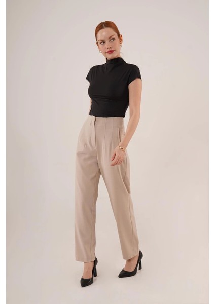Çift Pens Detaylı Krem Pantolon fiyatları