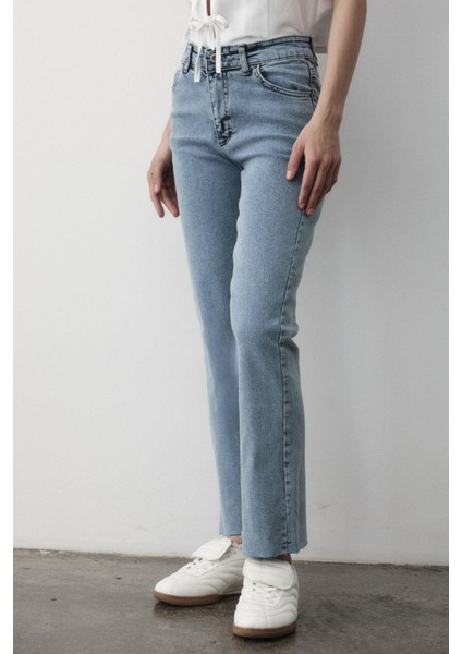 Kadın Yüksek Bel Jean Pantolon indirimleri