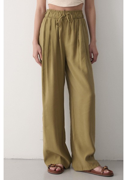 Kadın Beli Lastikli Bol Paça Palazzo Pantolon modelleri