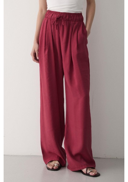Kadın Beli Lastikli Bol Paça Palazzo Pantolon fırsatları