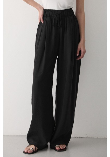 Kadın Beli Lastikli Bol Paça Palazzo Pantolon modelleri