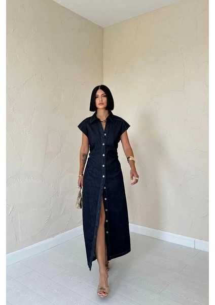 Mavi Kolsuz Vatkalı Elbise fiyatları