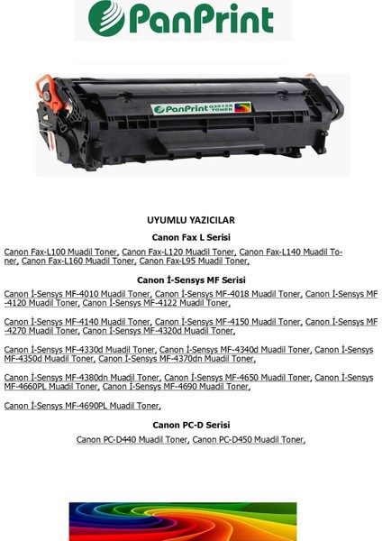 Canon I-Sensys MF-4660PL Muadil Toner fiyatları