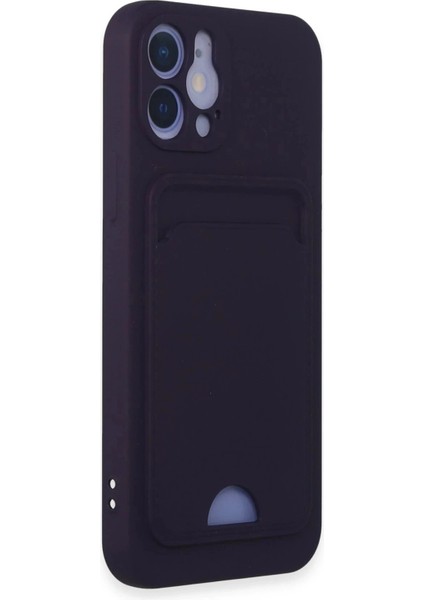 Newface iPhone 12 Kılıf Kelvin Kartvizitli Silikon - Derin Mor fiyatları