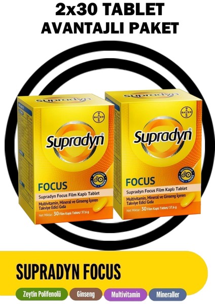 Supradyn Focus 30 Tablet 2 Adet