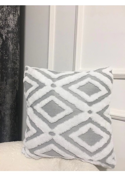 Nivemeshome Bohem Punch Grey Dekoratif Kırlent Yastık Kılıfı 44X44 cm