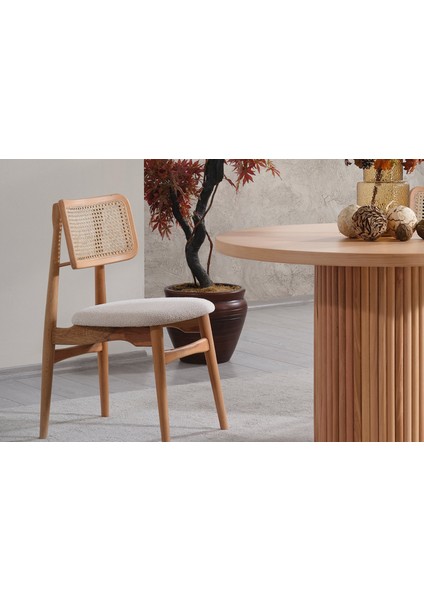 Odesa Iskandinav Natural Ahşap Masa Sandalye Takımı 90X90 fırsatları