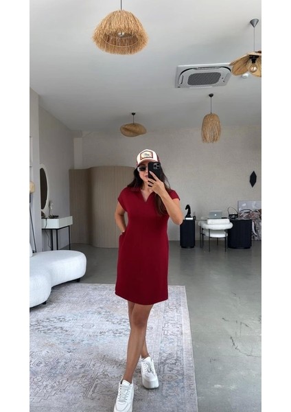 Kadın Polo Yaka Mini Elbise modelleri