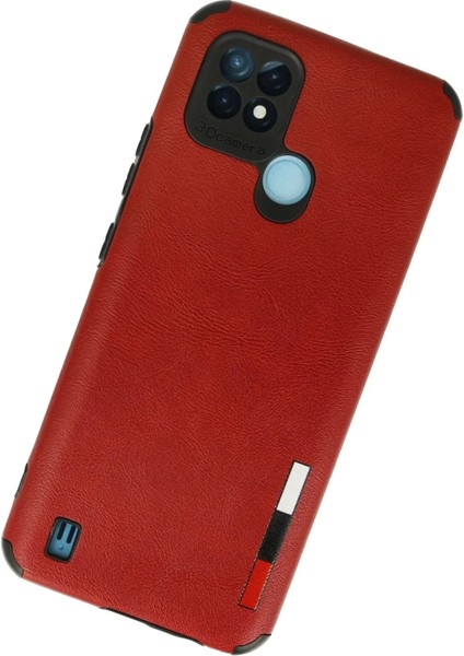Newface Realme C21 Kılıf Loop Deri Silikon - Kırmızı fiyatları
