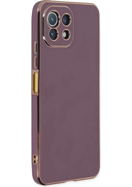 Newface Xiaomi Mi 11 Lite Kılıf Volet Silikon - Mor