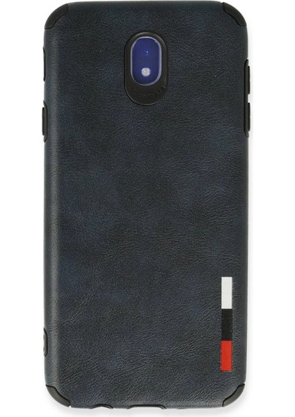 Newface Samsung Galaxy J7 Pro / J730 Kılıf Loop Deri Silikon - Lacivert