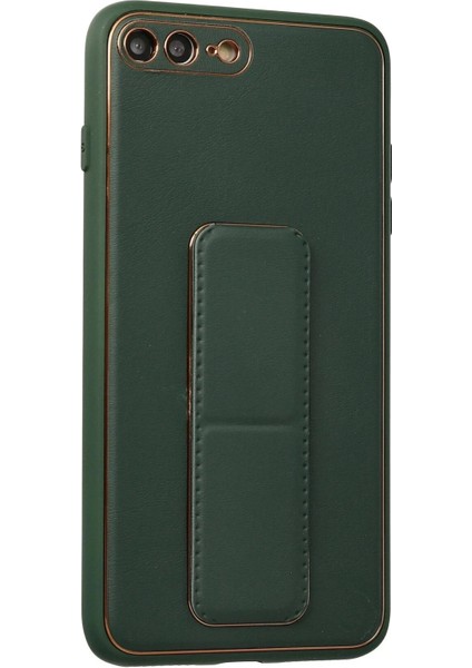 Newface iPhone 7 Plus Kılıf Coco Deri Standlı Kapak - Yeşil fiyatları