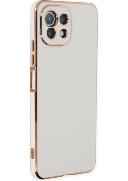 Newface Xiaomi Mi 11 Lite Kılıf Volet Silikon - Beyaz