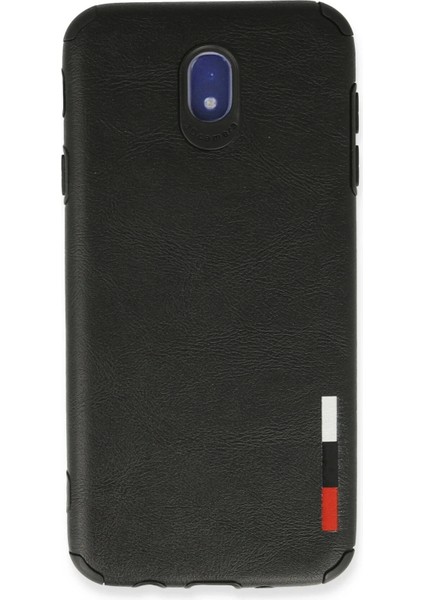 Newface Samsung Galaxy J7 Pro / J730 Kılıf Loop Deri Silikon - Siyah