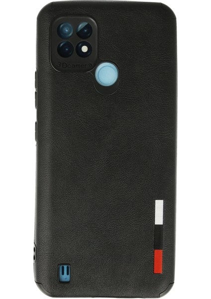 Newface Realme C21 Kılıf Loop Deri Silikon - Siyah