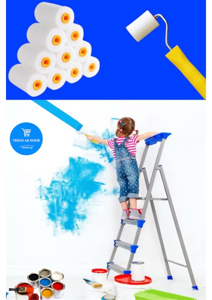 5 cm Yüksek Kaliteli Sünger Parmak Rulo Yedek Başlığı (100 Adet) indirimleri