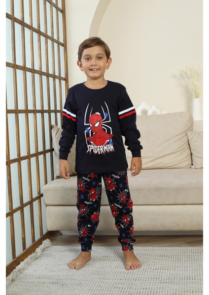Spiderman Desenli Erkek Çocuk Pijama Takımı Siyah fiyatları