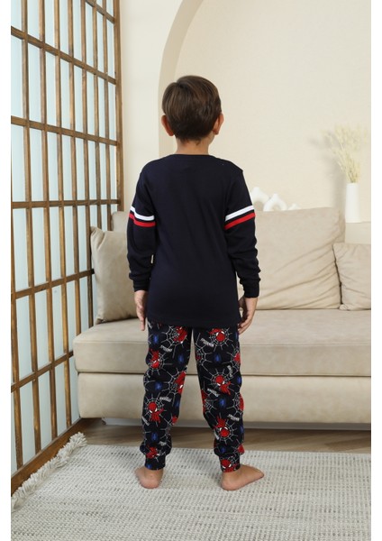 Spiderman Desenli Erkek Çocuk Pijama Takımı Siyah indirimleri