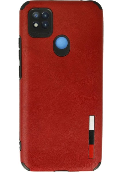 Newface Xiaomi Redmi 9c Kılıf Loop Deri Silikon - Kırmızı