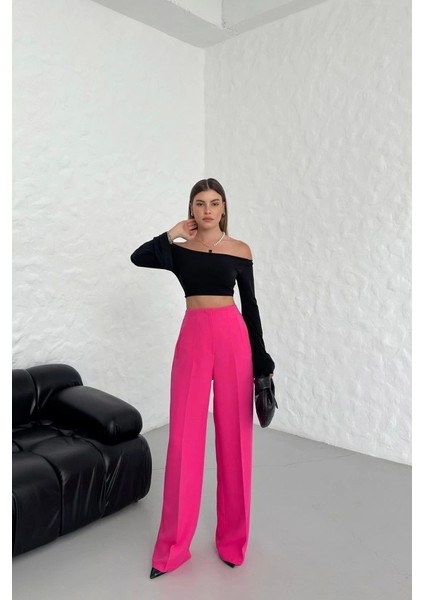 Yüksek Bel Pensli̇ Palazzo Pantolon