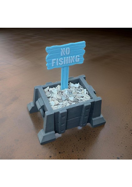 No Fishing Akvaryum Dekor