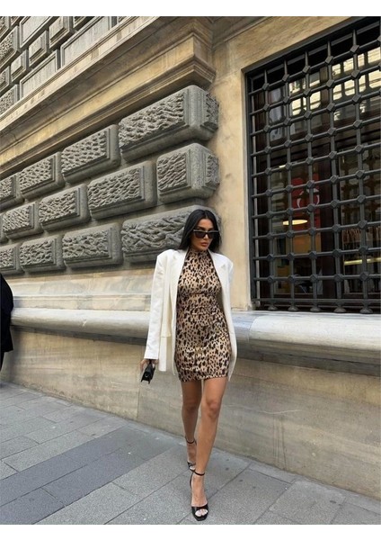 Leopar Kısa Elbise Sandy - Leopar fiyatları