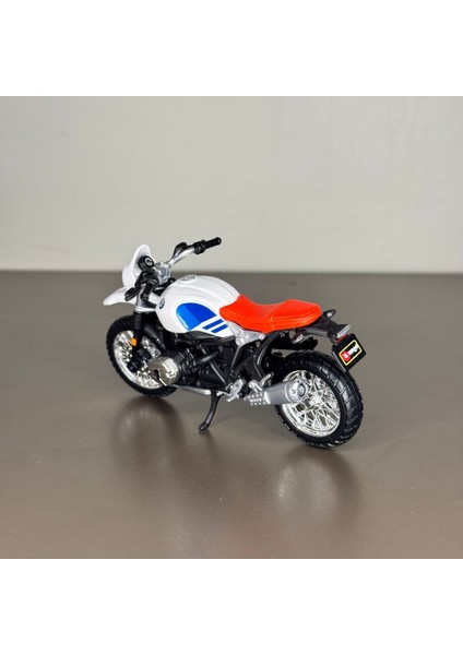 Bmw R Ninet Urban Gs 1:18 Diecast Motosiklet Model – Lisanslı Metal Maket (Beyaz-Kırmızı)