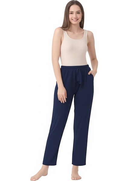 Kadın Pantolon Pamuklu Burgu Kumaş Beli Lastikli Saç Örgü Modelli Likralı Geniş Paça fiyatları