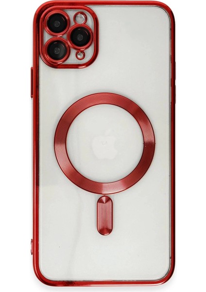 Newface iPhone 11 Pro Max Kılıf Kross Magneticsafe Kapak - Kırmızı