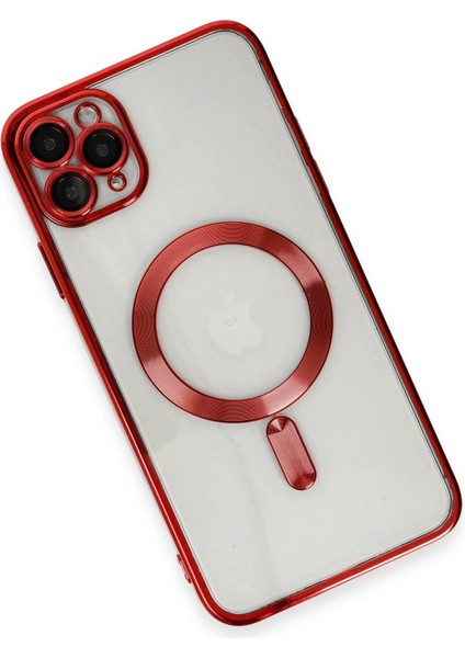 Newface iPhone 11 Pro Max Kılıf Kross Magneticsafe Kapak - Kırmızı modelleri