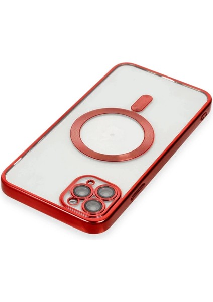 Newface iPhone 11 Pro Max Kılıf Kross Magneticsafe Kapak - Kırmızı fırsatları