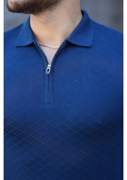 Erkek Viskon Kumaş Polo Yaka Desenli Tişört modelleri