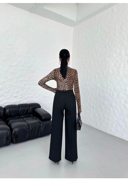 230 gr Poly Viscose Lycra Metal Düğme Palazzo Pantolon fiyatları