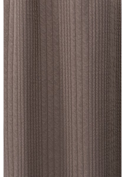 Kadın Pantolon Pamuklu Burgu Kumaş Beli Lastikli Saç Örgü Modelli Likralı Geniş Paça indirimleri