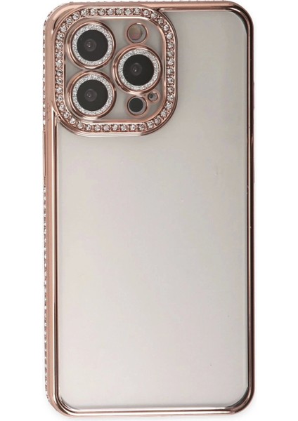 Newface iPhone 14 Pro Kılıf Joke Taşlı Silikon - Pembe fiyatları