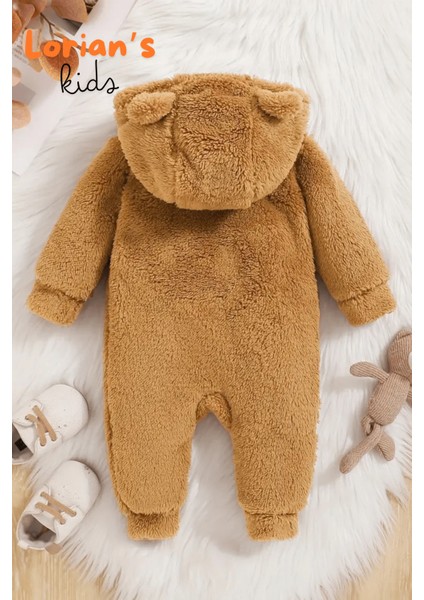 Welsoft Kahverengi Ayıcık Peluş Çocuk Tulumu Unisex - 6 Ay fiyatları