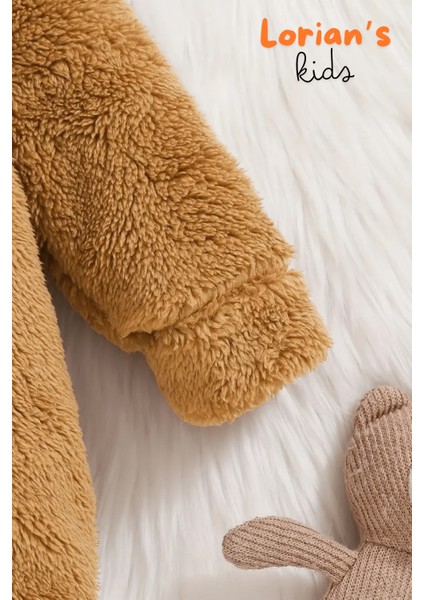 Welsoft Kahverengi Ayıcık Peluş Çocuk Tulumu Unisex - 6 Ay fırsatları
