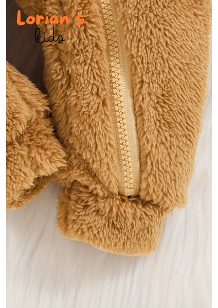 Welsoft Kahverengi Ayıcık Peluş Çocuk Tulumu Unisex - 6 Ay indirimleri