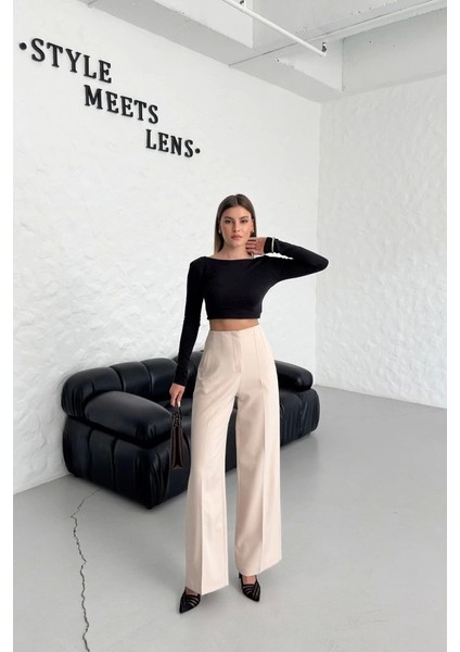 Yüksek Bel Pensli̇ Palazzo Pantolon fiyatları