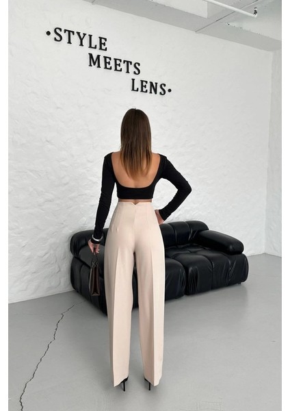 Yüksek Bel Pensli̇ Palazzo Pantolon modelleri