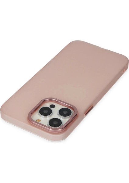 Newface iPhone 13 Pro Max Kılıf Modos Metal Kapak - Pembe fırsatları
