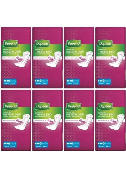 Mesane Pedi Kadın Ekstra Toplam 80 Adet(10'lu 8 Adet)