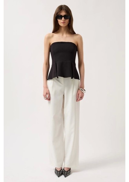 Pileli Straplez Bluz fiyatları