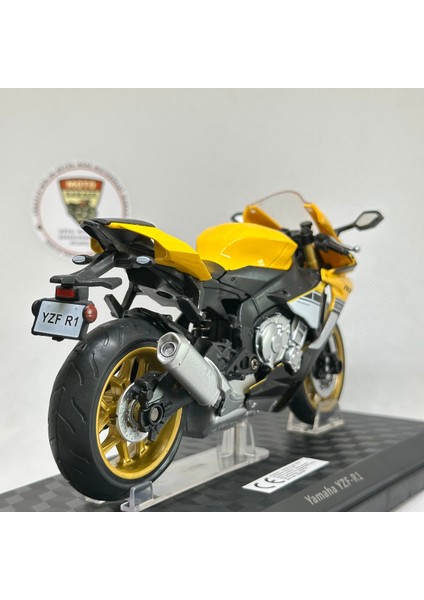 Yamaha Yzf-R1 1:12 Diecast Motosiklet Model – Lisanslı Maisto Metal Maket & Koleksiyon (Sarı) modelleri