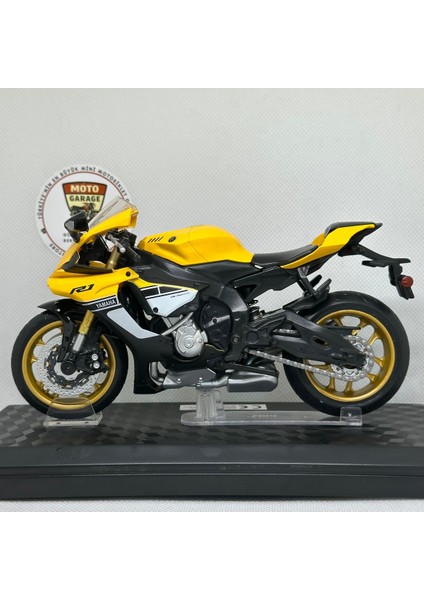 Yamaha Yzf-R1 1:12 Diecast Motosiklet Model – Lisanslı Maisto Metal Maket & Koleksiyon (Sarı)
