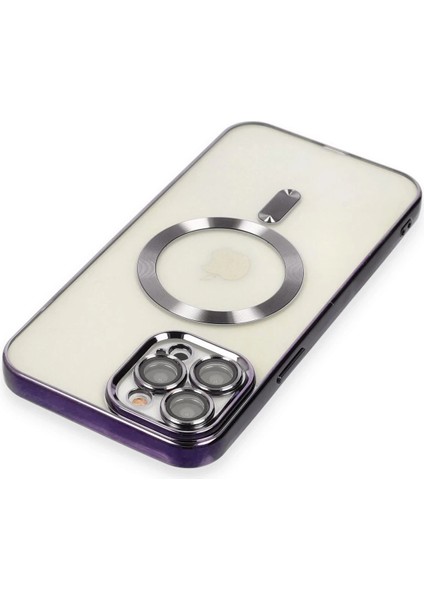 Newface iPhone 12 Pro Max Kılıf Kross Magneticsafe Kapak - Mor modelleri