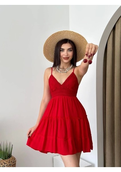 Nivel Göğsü Büzgülü Elbise