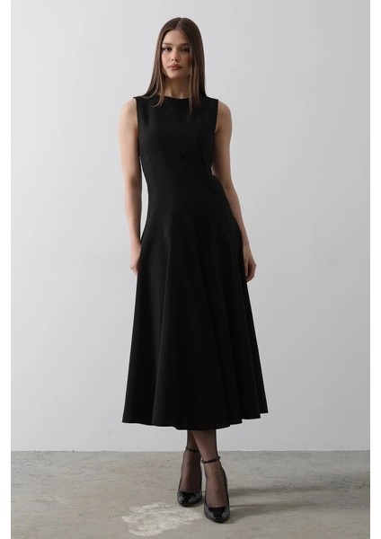 Kolsuz Uzun Elbise - Siyah fiyatları