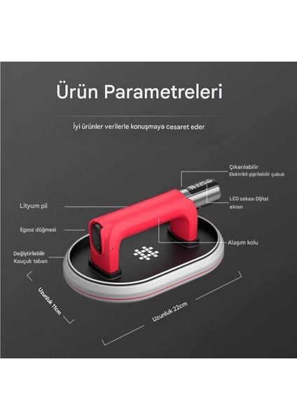 220 kg Yüksek Güçlü Emiş Dijital Göstergeli Vakumlu Vantuz Cam Seramik Mermer Ağır Yük Taşıma Vakum fırsatları